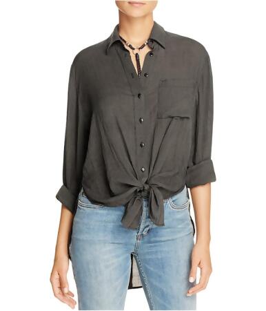 Free People Womens That's A Wrap Button Up Shirt - XS