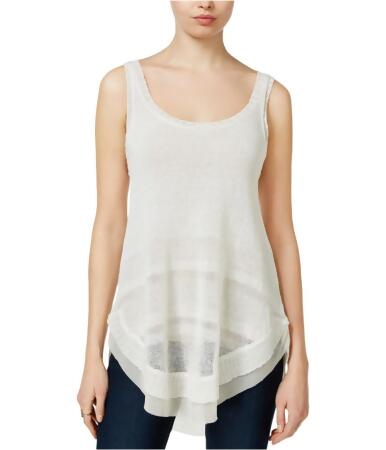 Rachel Roy Womens Contrast Sweater Tank Top - L