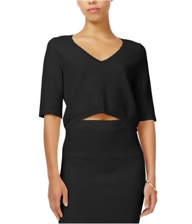 Rachel Roy Womens Crop Knit Blouse - M