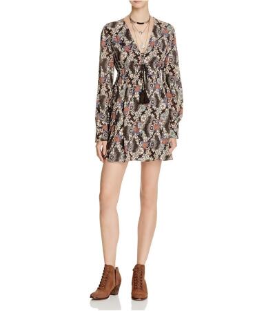 Free People Womens Stealing Fire Printed Empire Dress - S