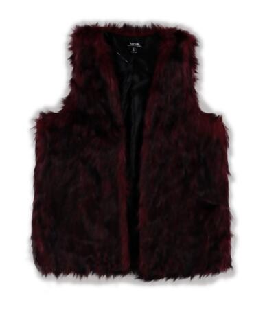 Kensie Womens Tipped Faux Fur Vest - S