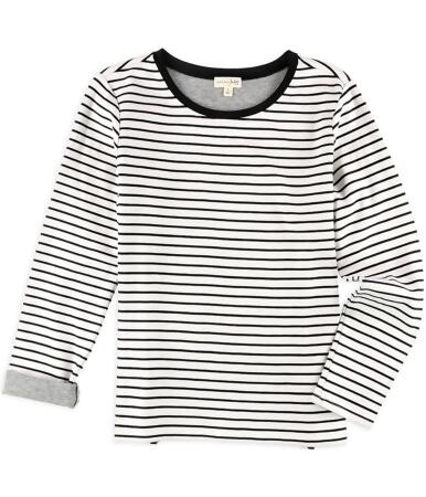 Maison Jules Womens Stripes Embellished T-Shirt - XS