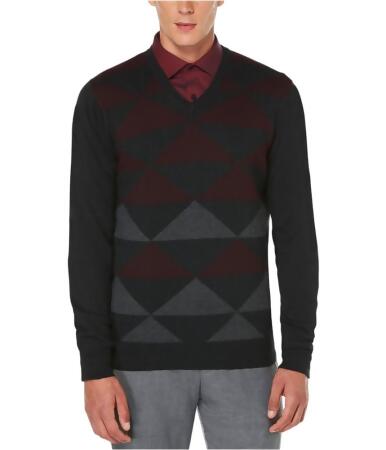 Perry Ellis Mens Intarsia Pullover Sweater - L