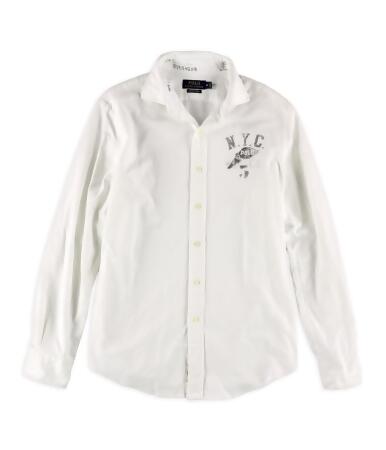 Ralph Lauren Mens Stretch Oxford Button Up Shirt - M