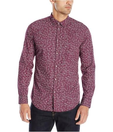 Calvin Klein Mens Micro Floral Print Button Up Shirt - 2XL