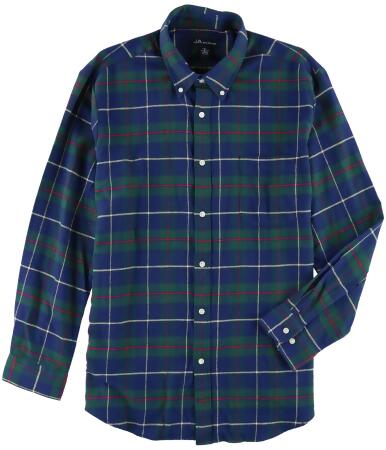 John Ashford Mens Plaid Button Up Shirt - S