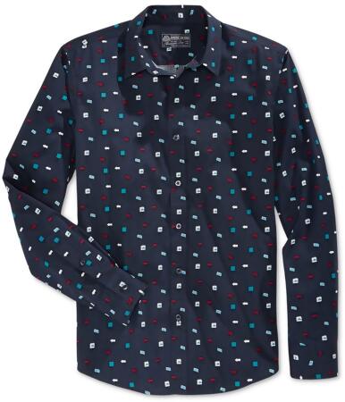 American Rag Mens Geometric Button Up Shirt - L