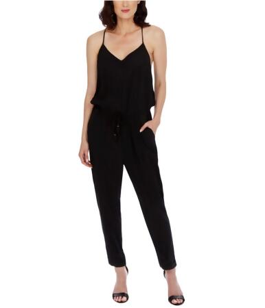 Lucky Brand Womens Embroidered Drawstring Jumpsuit - L