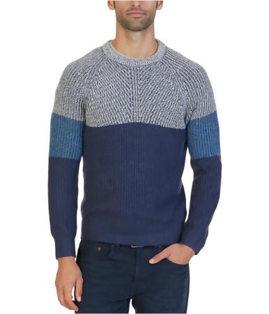 Nautica Mens Multi-Textured Colorblocked Pullover Sweater - S