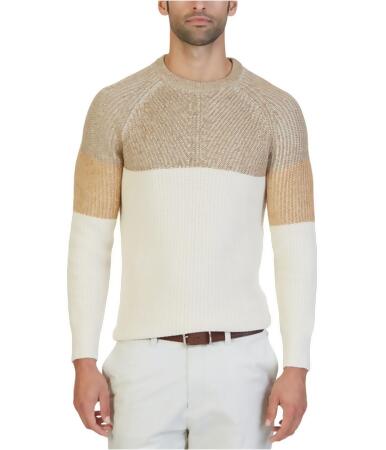 Nautica Mens Multi-Textured Colorblocked Pullover Sweater - S