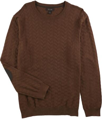 Tasso Elba Mens Chevron Patterned Knit Pullover Sweater - L