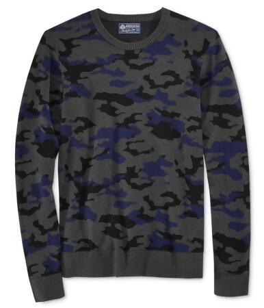 American Rag Mens Camo Print Pullover Sweater - L