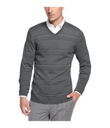 Alfani Mens V Neck Knit Pullover Sweater - S