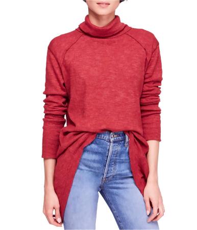 Free People Womens Split Back Knit Sweater - M