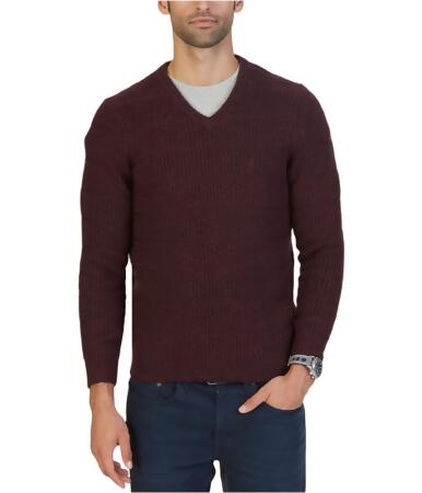 Nautica Mens Knit V-Neck Pullover Sweater - S