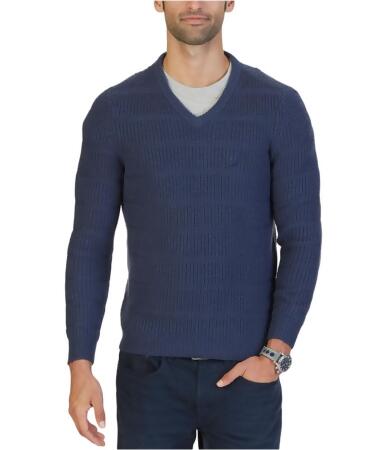 Nautica Mens Knit V-Neck Pullover Sweater - S
