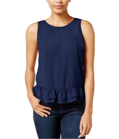 Maison Jules Womens Ruffled Hem Tank Top - XS