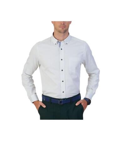 Nautica Mens Printed Twill Button Up Shirt - L
