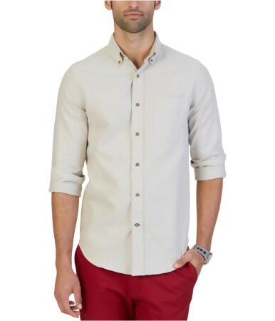 Nautica Mens Anson Textured Button Up Shirt - L