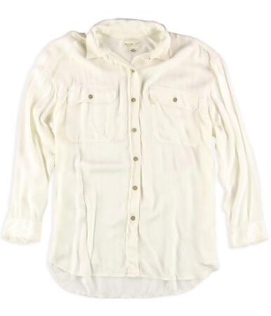Ralph Lauren Womens Satin Military Button Up Shirt - S