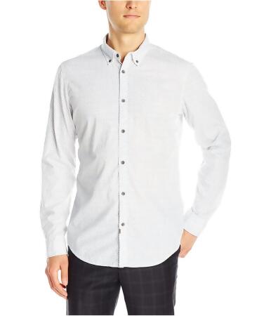 Calvin Klein Mens Ls Printed Button Up Shirt - XL