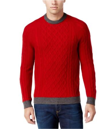 Club Room Mens Cable Knit Pullover Sweater - L