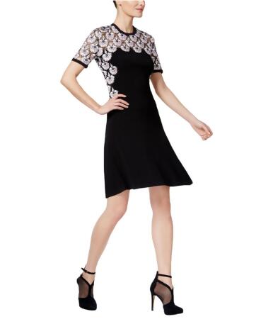 Yyigal Womens Lace Contrast A-Line Dress - M