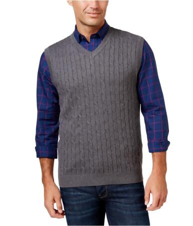 Club Room Mens Cable Knit Sweater Vest - S