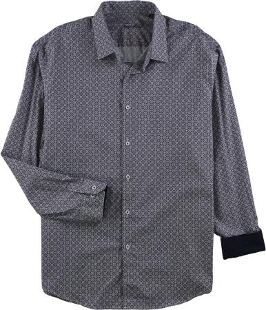 Tasso Elba Mens Meddalion Print Button Up Shirt - XL