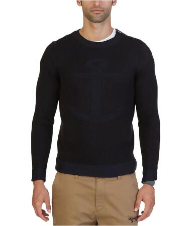 Nautica Mens Iconic Knit Anchor Pullover Sweater - M