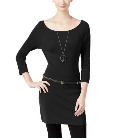 I-n-c Womens Belted Tunic Sweater - L