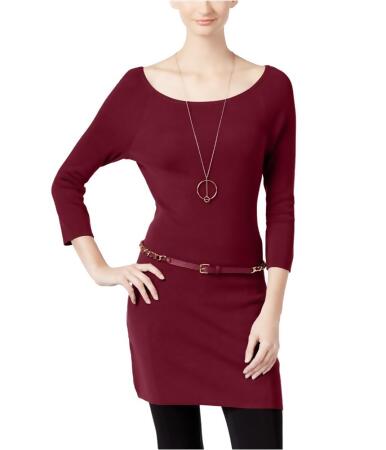 I-n-c Womens Belted Tunic Sweater - XS