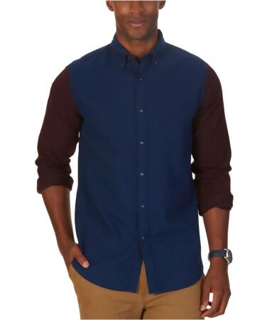 Nautica Mens Colorblocked Button Up Shirt - S