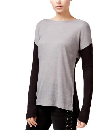 Sanctuary Clothing Womens Ribbed Colorblock Knit Blouse - S