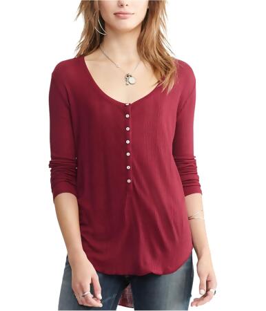 Ralph Lauren Womens Ribbed Henley Shirt - L