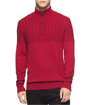 Calvin Klein Mens Multi-Textured Knit Sweater - S