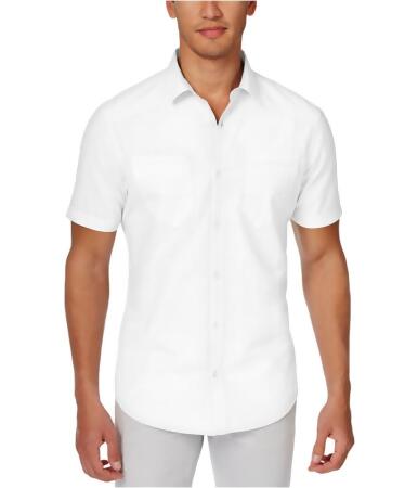 I-n-c Mens Solid Button Up Shirt - M