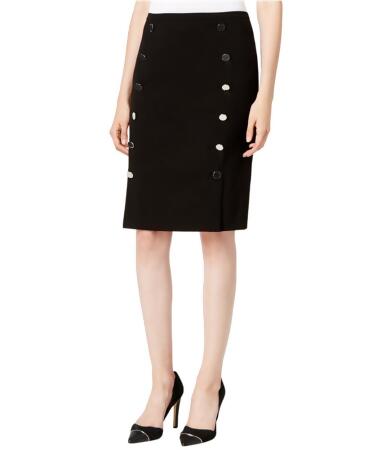 Calvin Klein Womens Button Front Pencil Skirt - 8