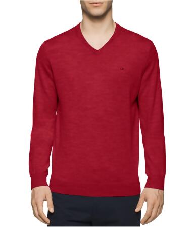 Calvin Klein Mens Merino V-Neck Pullover Sweater - XL