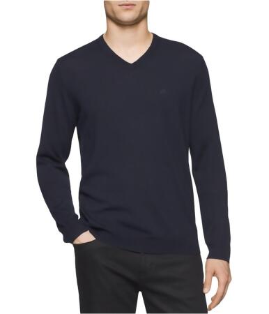 Calvin Klein Mens Merino V-Neck Pullover Sweater - L