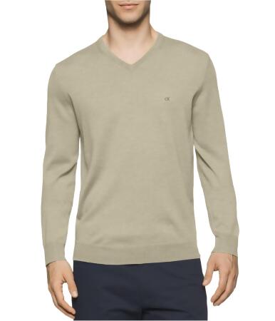Calvin Klein Mens Merino V-Neck Pullover Sweater - XL