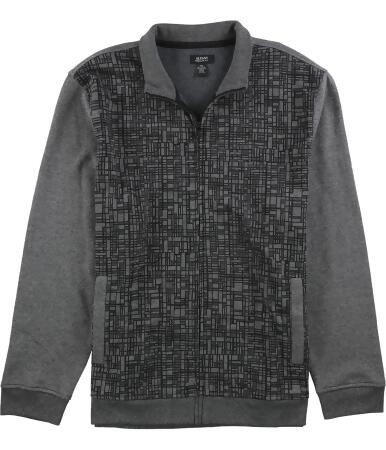 Alfani Mens Abstract Print Fleece Jacket - 2XL