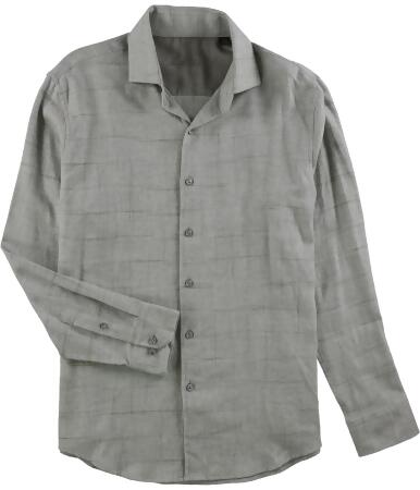 Tasso Elba Mens Plaid Button Up Shirt - M