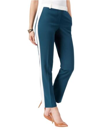 Anne Klein Womens Slim Colorblocked Casual Trousers - 16