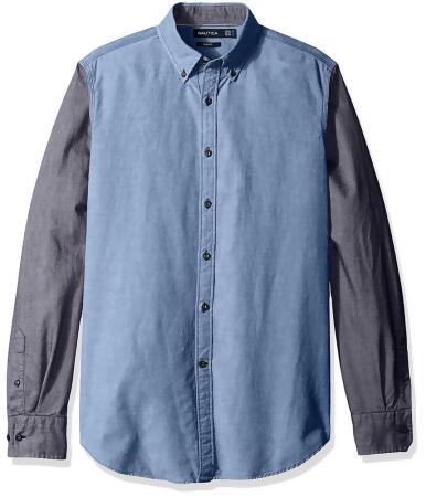 Nautica Mens Colorblocked Slim Fit Button Up Shirt - 2XL