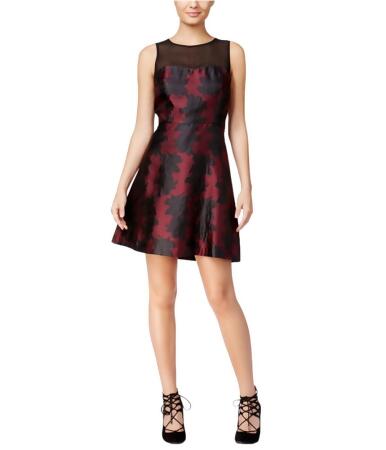 Kensie Womens Contrast Fit Flare A-Line Dress - S