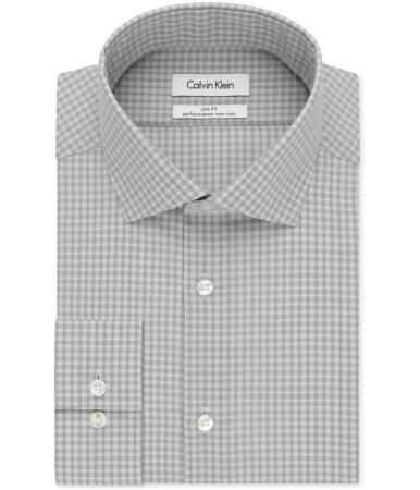 Calvin Klein Mens Plaid Button Up Dress Shirt - 14 1/2