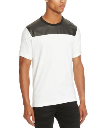 Kenneth Cole Mens Faux Leather Basic T-Shirt - L