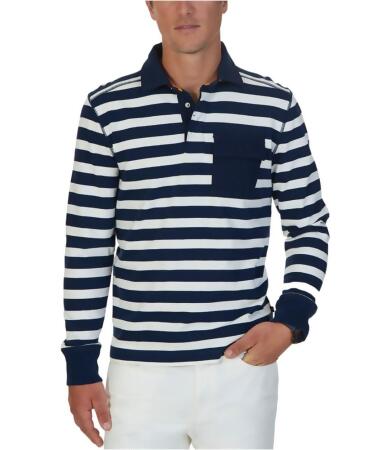 Nautica Mens Striped Rugby Polo Shirt - S