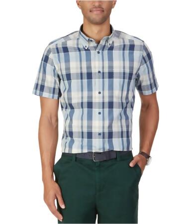 Nautica Mens Plaid Button Up Shirt - S